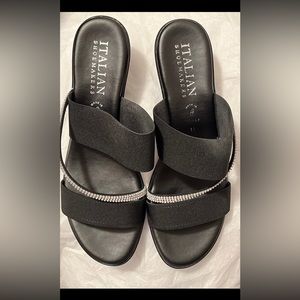 New Black Bling Sandals 11M